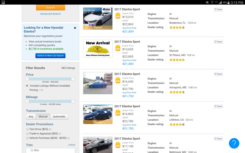 Illustration for article titled Brand New 2017 Elantra Sport is Already Cheaper Than a Two Year Old Fiesta ST